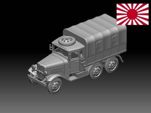 HINODE 1/144レジンキット　未塗装 WW2　日本陸軍 九四式六輪自動貨車トラック　軍用車両 Cワールドタンクミュージアム240805