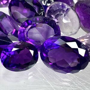 大量!!〔アメジストおまとめ300ct〕M ルース 裸石 宝石 ジュエリー jewelry amethyst