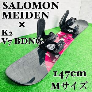 SALOMON MEIDEN 147cm スノーボード 2点セット 初心者 Mサイズ サロモン K2 V7