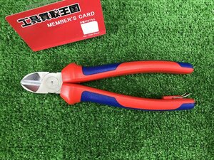 【未使用品】KNIPEX クニペックス 斜ニッパー 落下防止 7005-180TBK IT4F9GPG4K24