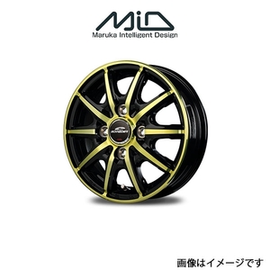 MID シュナイダー RX10-K アルミホイール 1本 ラパン HE21S(12×3.5B 4-100 INSET42 ブラックポリッシュ/ゴールド)SCHNEIDER