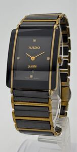 【ラドー　１円～】　「RADO」 　120.0281.3 ジュビリー　デイト　スクエア　腕時計　クォーツ　稼働　A13767