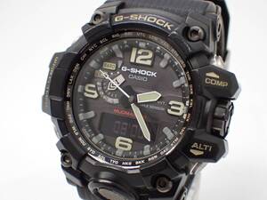 稼動品 1円～☆CASIO カシオ ソーラー メンズ腕時計 G-SHOCK ジーショック MUDMASTER GWG-1000 アナデジ トリプルセンサー/E9231-26400