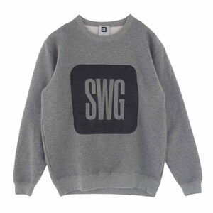 SWAGGER スワッガー SWGLSH-440 SWG フロント ロゴ クルーネック スウェット グレー系 L【中古】