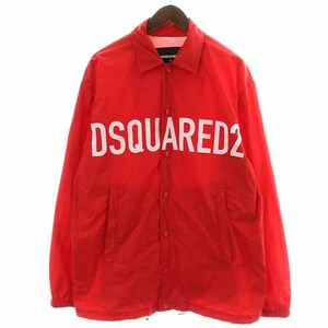 ディースクエアード DSQUARED2 コーチジャケット ロゴプリント 裏メッシュ 46 S 赤 レッド S74AM1446 /YI6 メンズ