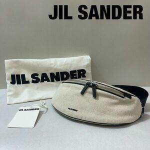 X0005★30 美品 試着程度 JIL SANDER ジルサンダー moon ボディバッグ ウエストバッグ ウエストポーチ ヒップバッグ メンズ 定価15万円