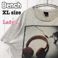 Bench イラスト　Tシャツ　半袖　大きいサイズ　グレー　XL 輸入　海外古着