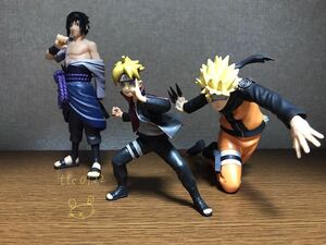 ジャンク品 NARUTO BORUTO(ナルト,ボルト) 【一番くじ B賞 ボルト,プライズフィギュア ナルト,サスケ 3種セット 台座等欠品】送料660円