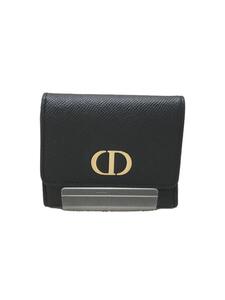 Christian Dior◆3つ折り財布/PVC/BLK/無地/レディース/MA-0261