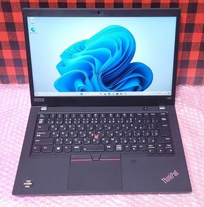 Lenovo19６■充電回数21回■Lenovo ThinkPad T495 Ryzen7Pro 3700U 2.3GHz/ 32GB/512GB/Office2019/タッチパネル/美品