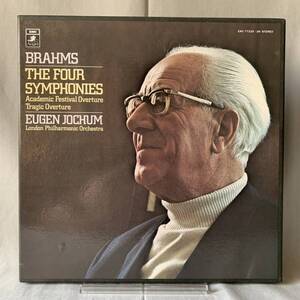 LP レコード ブラームス交響曲全集 オイゲン・ヨッフム指揮 BRAHMS THE FOUR SYMPHONIES 国内盤 EAC-77225～28 4枚組 ライナー付き ■LR002