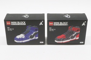 未使用　ナイキ　ミニブロック　2個セット　スニーカー　NIKE　MINI BLOCK AIR SUPER SNEAKERS　レッド　ブルー　NO.691