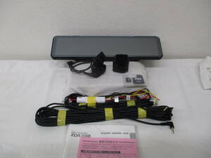 コムテック ZDR-038 デジタルインナーミラー前後２カメラ　ドライブレコーダー駐車監視・直接配線コード 12V用　中古品