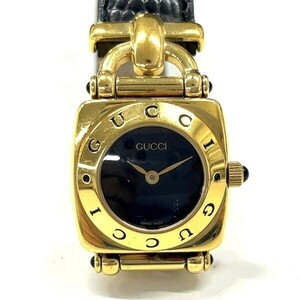 ●O151-W11-1513 ◎ GUCCI グッチ 6300L ホースビット レディース 腕時計 クオーツ ブラック文字盤 ゴールドカラー③