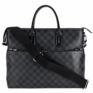 ルイヴィトン LOUIS VUITTON ダミエグラフィット 7DW N41564 ブリーフケース ビジネスバッグ 書類 2WAY ショルダー ブラック グレー 中古