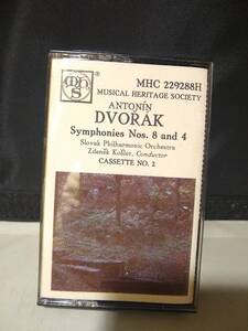 T6230　カセットテープ　Antonin Dvorak / Symphonies Nos. 8 and 4 , Slovak Philharmonic Orchestra