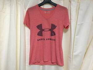 美品！☆アンダーアーマー UNDER ARMOUR☆　VネックドライTシャツMD　送料スマートレター180円