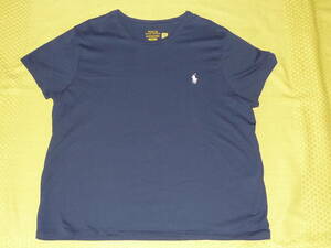 ポロ　ラルフローレン　Tシャツ　POLO　RALPH　LAUREN　Tシャツ　紺　ネイビー　XL・TG・EG・175/100A　ワンポイント　ユーズド