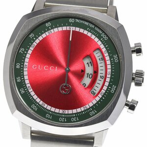 ☆美品 ★内箱付き【GUCCI】グッチ グリップクロノ クロノグラフ 157.2 / YA157303 クォーツ メンズ_731642【ev20】