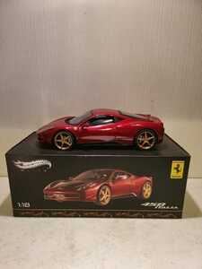 1/18 フェラーリ イタリア 458 希少 ゴールドホイール Hotwheels