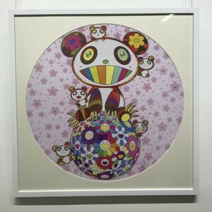 美品 サクラとパンダ 村上隆 Tonari no Zinagro ポスター ED300 カイカイキキ Takashi Murakami Cherry Blossoms and Pandas 額装済