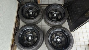 WORK MEISTER CR01 16インチ 4穴114.3 9J-16 9J-31 深リム　195/50r16　POTENZA RE003　Aoteli P607 シルビア　86　ローレル　ドリフト