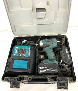 動作ok makita マキタ 充電式インパクトドライバ TD1460DX 電動工具 ケース付 現状品 カ15