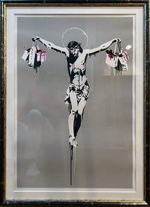 額装済み　バンクシー / BANKSY “ CHRIST WITH BAGS ” WCP シルクスクリーン・リプロダクション・プリント R-411