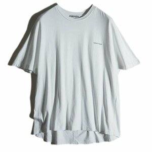 M6037f16　■BALENCIAGA バレンシアガ■　556115 ロゴ プリント コットン クルーネック 半袖 Tシャツ ホワイト XS / 白 メンズ AD2018 春夏