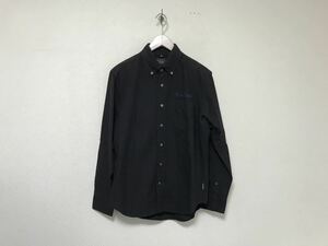 本物ショットSCHOTT BROS NEWYORKコットンワーク長袖シャツメンズサーフアメカジゴルフビジネススーツ黒ブラックL日本製