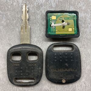 スバル SUBARU 純正 キーレス キー 鍵 2ボタン 2B 緑基盤 GREEN プレオ サンバー レガシィ ミニカ ヴィヴィオ 動作未確認K51016