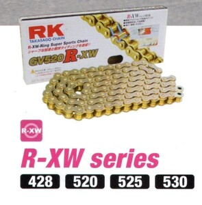 RKチェ－ン GV525RXW100 ゴールド　525-100