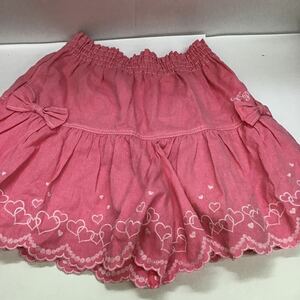 mezzo piano スカート フリルスカート ピンク 女の子服 こども服 140 メゾピアノ【中古】