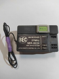 JR 27MHz NER−822X受信機　中古品　クリスタル付Rx5