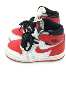 NIKE◆AIR JORDAN 1 HI OG TD/15cm/スニーカー/RED/AQ2665-161