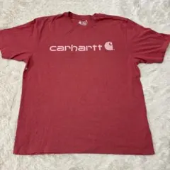 カーハート　赤色　Tシャツ　無地　ロゴ