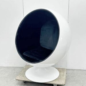 ボールチェア エーロ・アールニオ リプロダクト ブラック デザイナーズチェア 椅子 北欧 デザイナーズ家具 中古 No.1