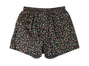 新品未使用 正規品 Paul Smith ポールスミス UNDERWEAR トランクス 下着 前開き 小花 綿100％ ブラック L 30-2237