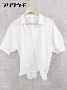 ◇ ◎ Ray BEAMS レイビームス 七分袖 スキッパー シャツ ホワイト レディース