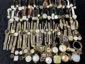 動作未確認品 ジャンク ゴールドカラー 金色 腕時計 100本 セイコー/シチズン/SEIKO/CITIZEN/CASIO ブランド まとめ売り 大量 まとめて