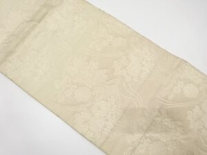 ys7248915; 宗sou 扇に花薬玉模様織り出し　花嫁衣裳　白無垢　丸帯（材料）【アンティーク】【着】