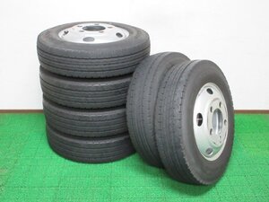 Y786【送料無料】185/85R16 111/109 超溝高 8.5分山 夏タイヤ ENASAVE SP LT50 M 2021年製 ホイールセット 6本 激安 中型 2トン エルフ 等