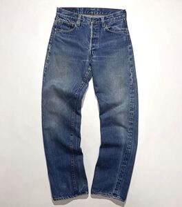 良好♪66後期 過渡期 80s USA製 Levis 501 W29L34 オリジナル ビンテージ リーバイス 501 赤耳 Redline 移行期 81年製 黒カン デニムパンツ