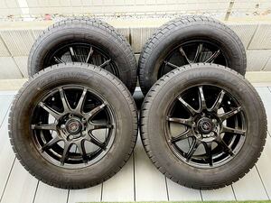 美品 グッドイヤー GOODYEAR アイスナビ7 205/65R15 2021年製 LOXARNY SPORT 15インチ アルミ ホイール PCD 114.3 6.0J +53 5穴 ストリーム