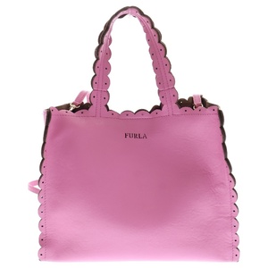 FURLA フルラ 2WAY レザー ハンドバッグ ショルダーバッグ レディース ピンク 262584