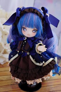 【姫りんご×Smile Capsule×あのめ洋裁店 トリプルコラボ②】オビツ11フルセットドール　バレンタインコラボ《ブルー》