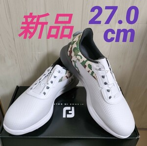 【新品】フットジョイ　FootJoy　 ATAK BOA アタック ボア ソフトスパイク メンズ ゴルフシューズ 日本正規品　27cm　カモ