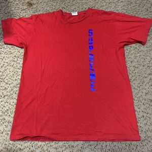 Supreme スラッシャー スケボー コラボ Tシャツ シュプリーム THRASHER Lサイズ 赤×青USA製