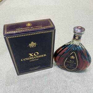 【ND0610.4-9FK】1円スタート～ XO COURVOISIER COGNAC クルボアジェ コニャック 洋酒 古酒 お酒 箱有 残9割 未開栓 長期保管品