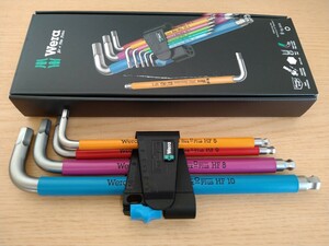 ■Wera(ヴェラ) 05022699001 3950/9 Hex-Plus マルチカラーHFステンレス 六角レンチ ミリサイズ ステンレス 保持機能 4点セット